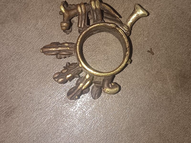 19 century brass fertility ring madhya pradesh