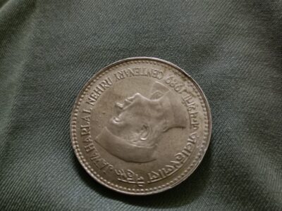 Jawaharlal Nehru 5 Rs coin